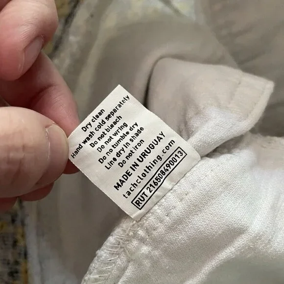 Tach Clothing Womn XS Ditsy Floral High Rise Tapered Crystal Corduroy Ankle Pant - Picture 13 of 14